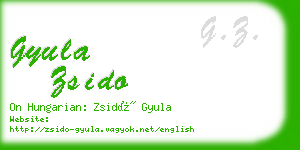gyula zsido business card
